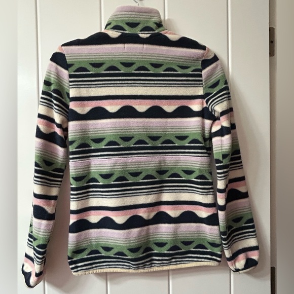 WOODS Half-Zip Fleece Pullover in Pastel Geo Stripe - Picture 2 of 8
